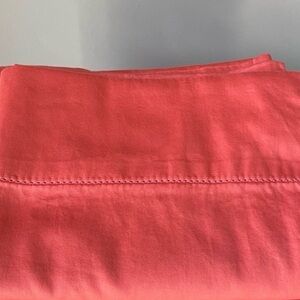 Kate Spade New York Twin FLAT SHEET ONLY 1 pc Coral/Flamingo Orange 100% cotton